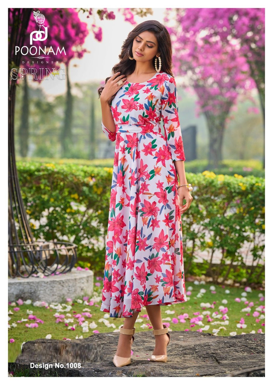 Spring Valley By Poonam Designer Party Wear Kurtis Catalog